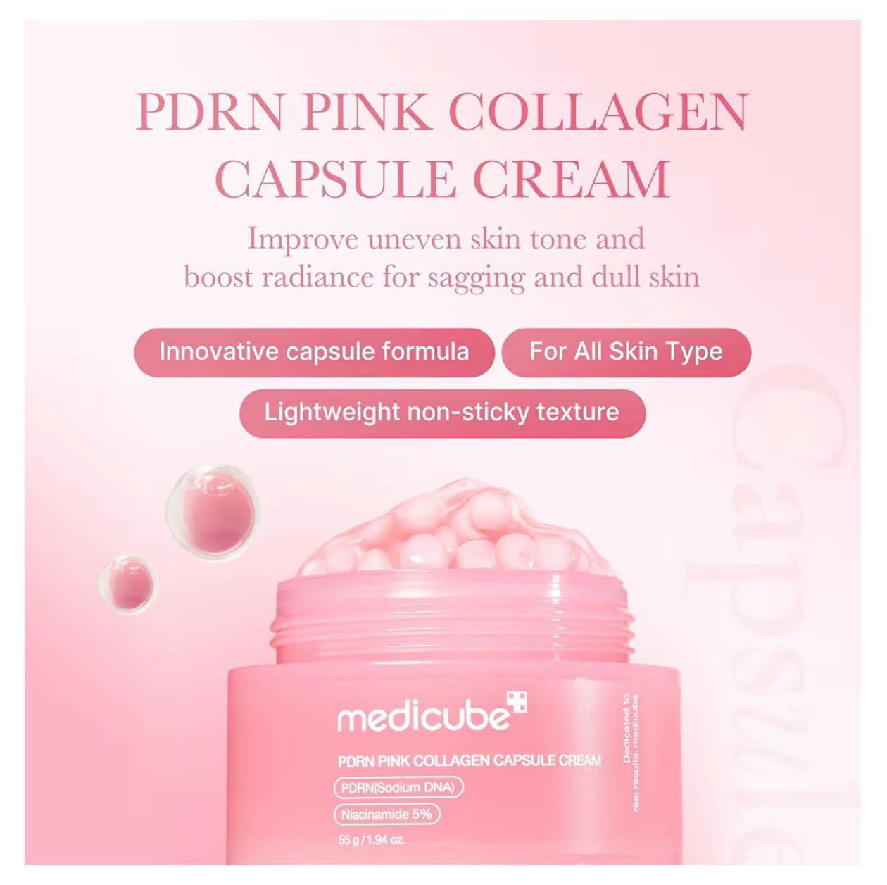 Medicube PDRN Pink  Collagene Capsule face cream 55g