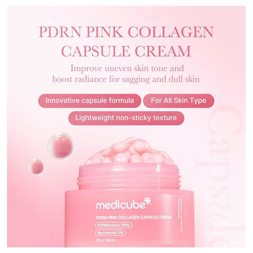 Crème visage Medicube PDRN Pink Collagène en capsule 55g
