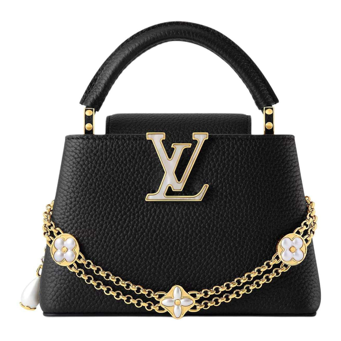 LOUIS VUITTON Capucines BB in Black Color - Medium Size