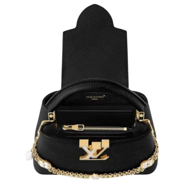 LOUIS VUITTON Capucines BB in Black Color - Medium Size