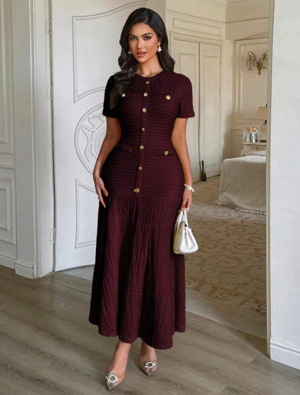 Women's Elegant Burgundy dress