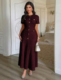 Women's Elegant Burgundy dress