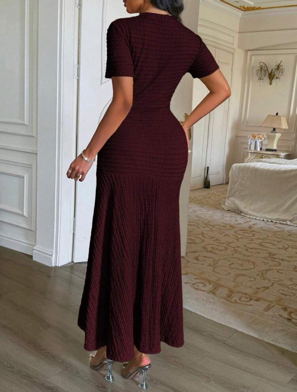 Women's Elegant Burgundy dress